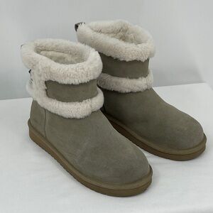 Kookaburra by UGGS BARLEE SUEDE Women's Cream and Tan Winter Boots SIZE 7